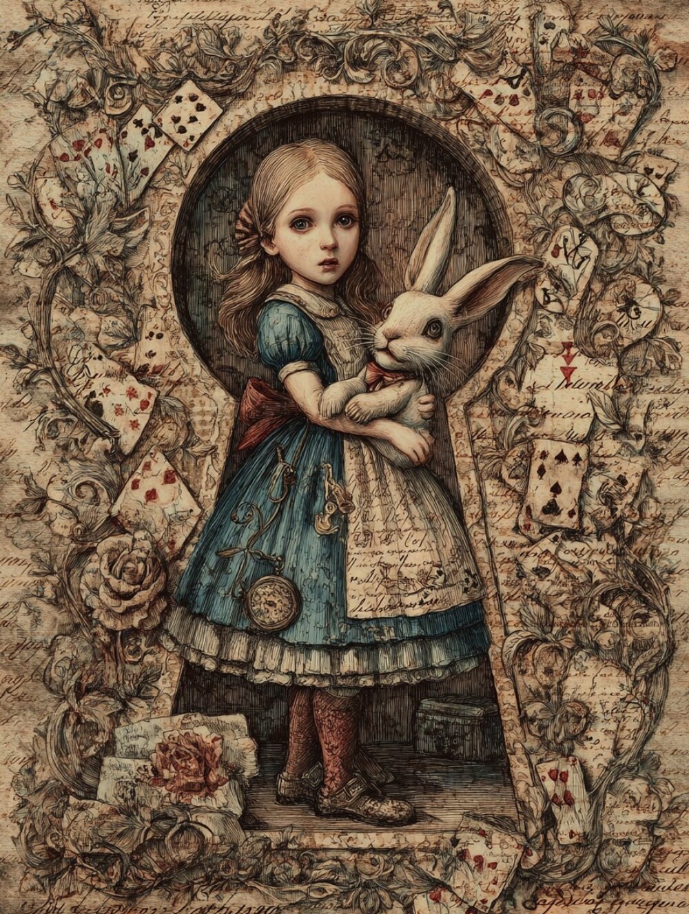 8pc=Alice Vintage Look Prints Special